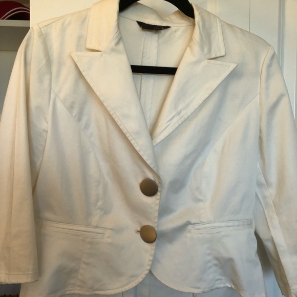Cotton cream color jacket size 6 - Picture 1 of 5